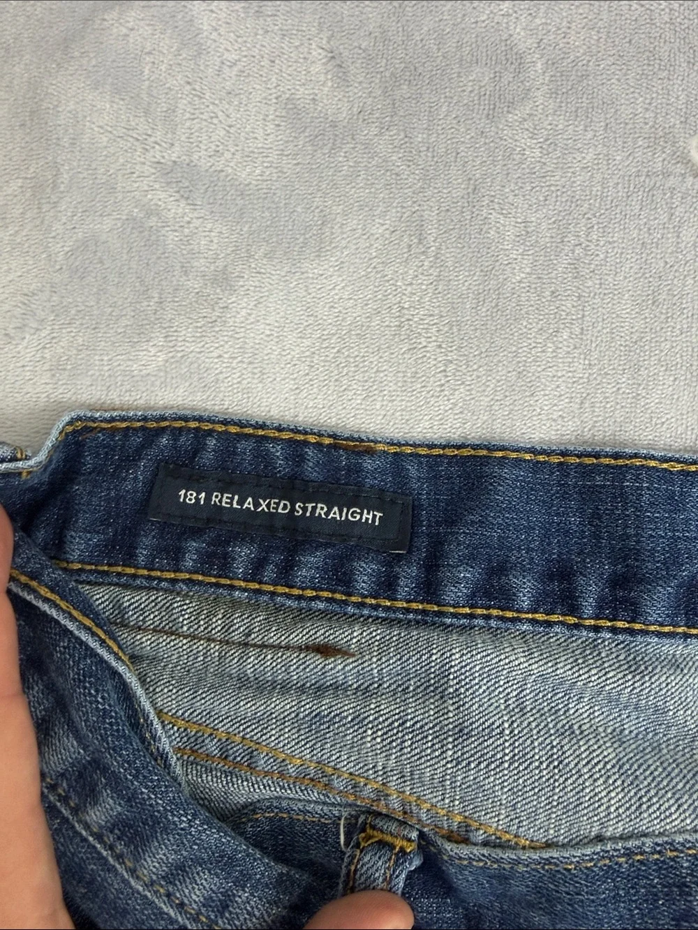 Lucky Brand Dark Blue Relaxed Straight Denim Jeans